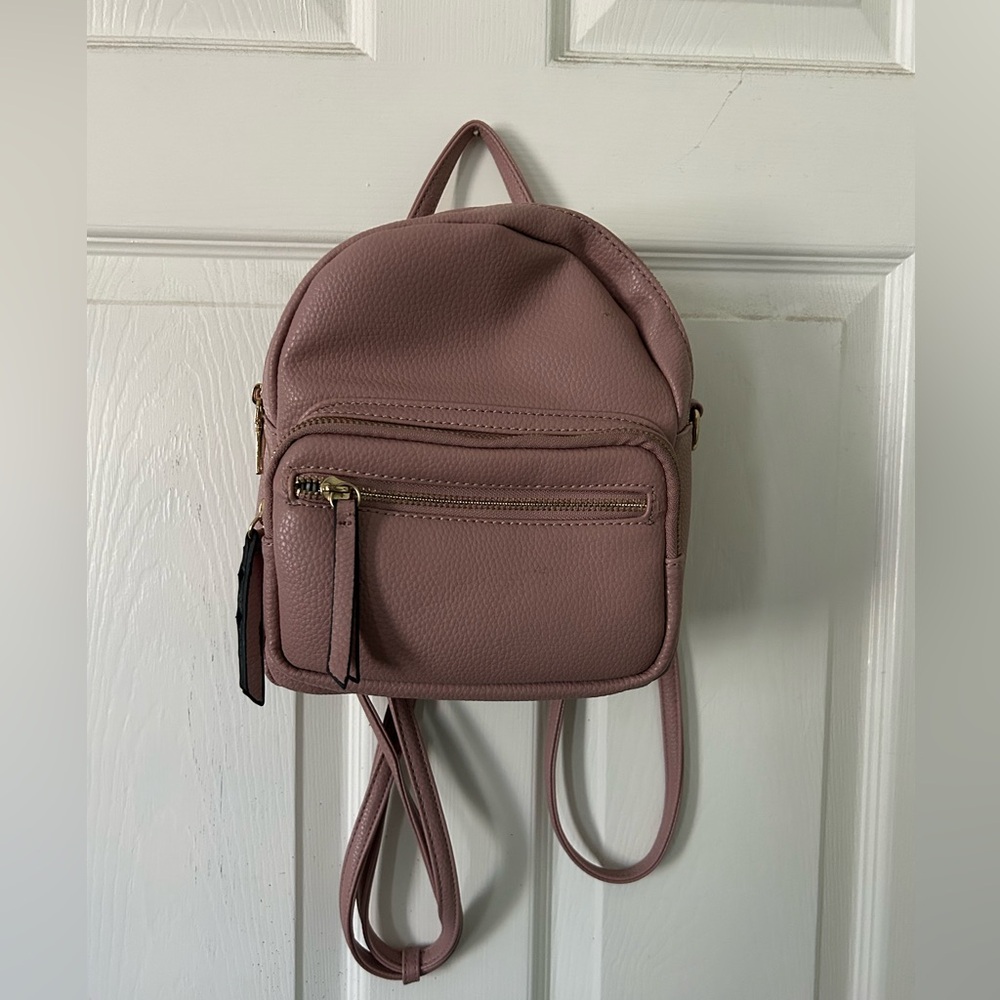 Pink backpack purse